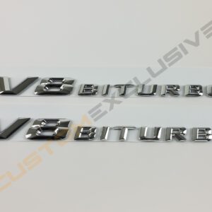 Mercedes V8 Biturbo logo embleem 3D style - Afbeelding 2